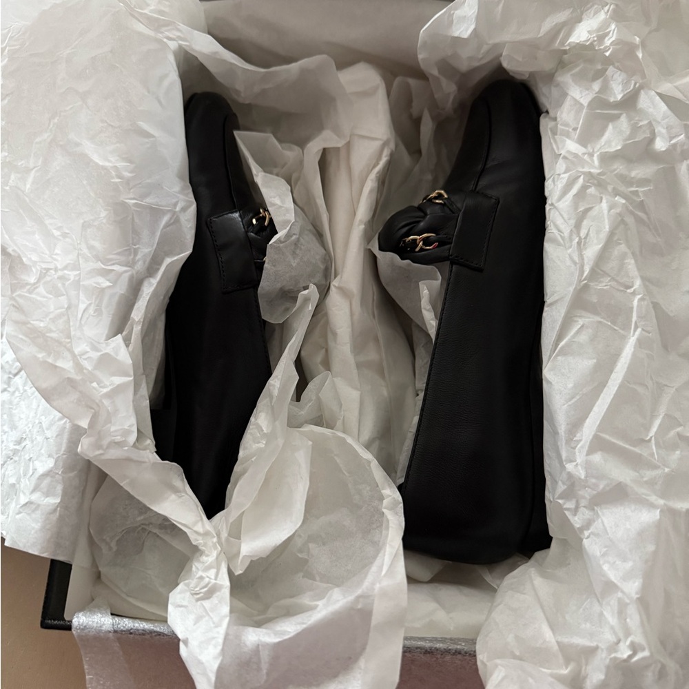 Authentic NWT Chanel Leather Moccasins/loaf size EUR 37 - Picture 9 of 10